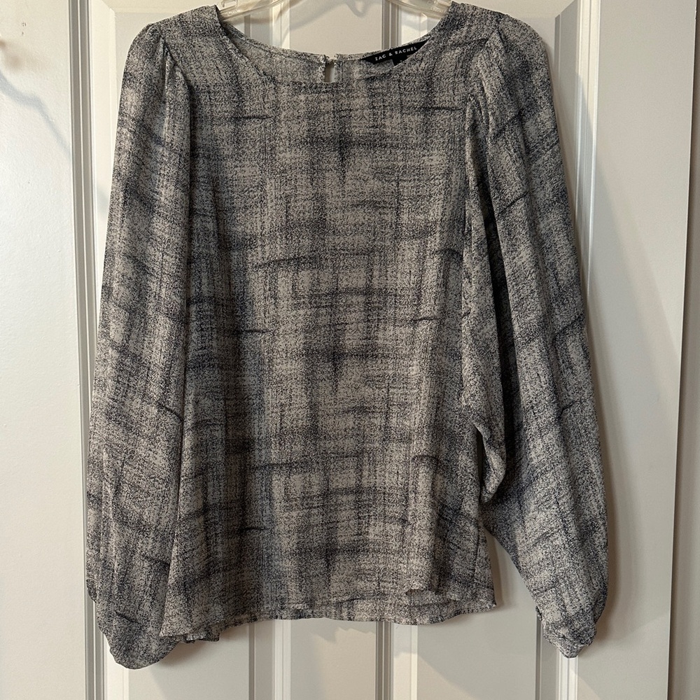 Zac & Rachel Black and Gray Women's Blouse